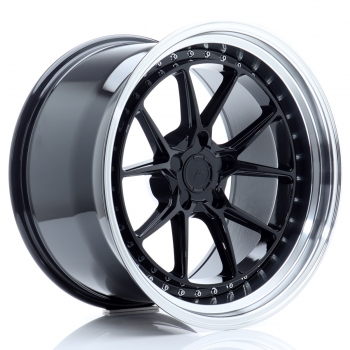 JR Wheels JR39 19x8,5 ET15-35 5H BLANK Glossy Black w/Machined Lip
